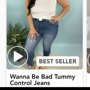 Judy blues tummy control distressed jeans